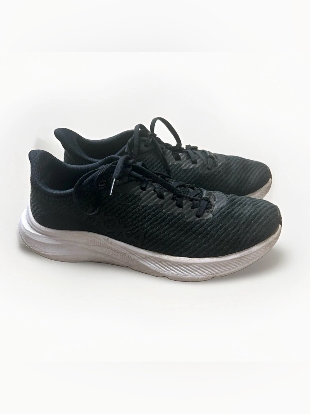 Hoka One One Solimar Shoes Mens 9D Black White Running Athletic Sneakers Comfort